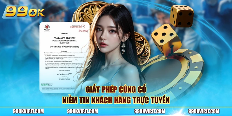 Giấy phép củng cố niềm tin khách hàng trực tuyến